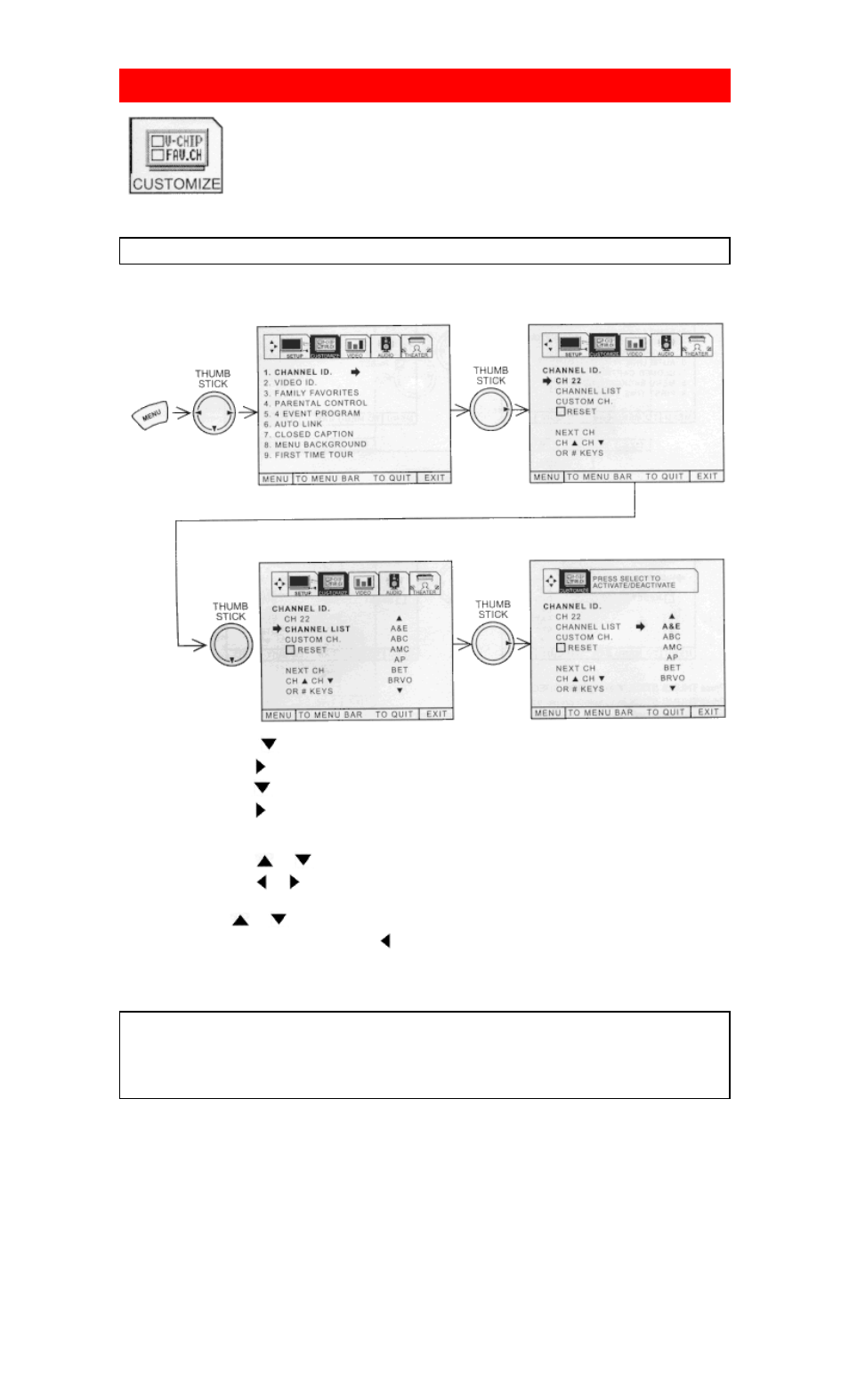 Customize | Hitachi 53FDX01B User Manual | Page 45 / 62