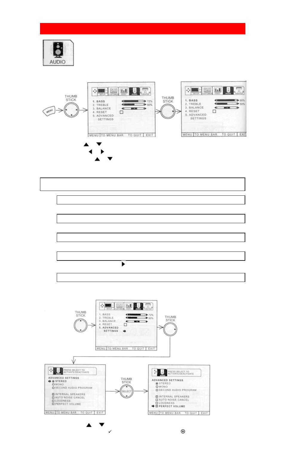 Audio | Hitachi 53FDX01B User Manual | Page 55 / 62