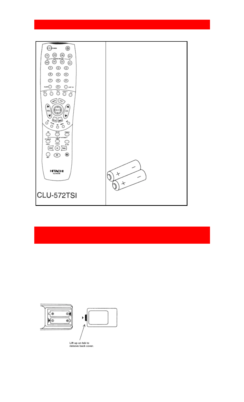 Accessories, Bottom view | Hitachi 53FDX01B User Manual | Page 7 / 62