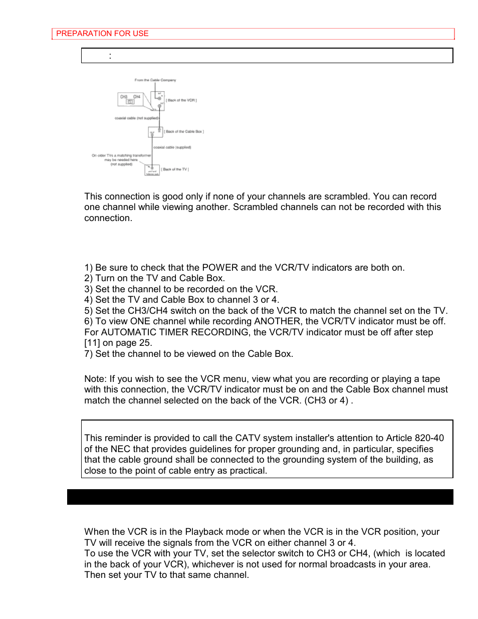 Setting the ch3/ch4 switch | Hitachi VT-MX4410A User Manual | Page 23 / 72