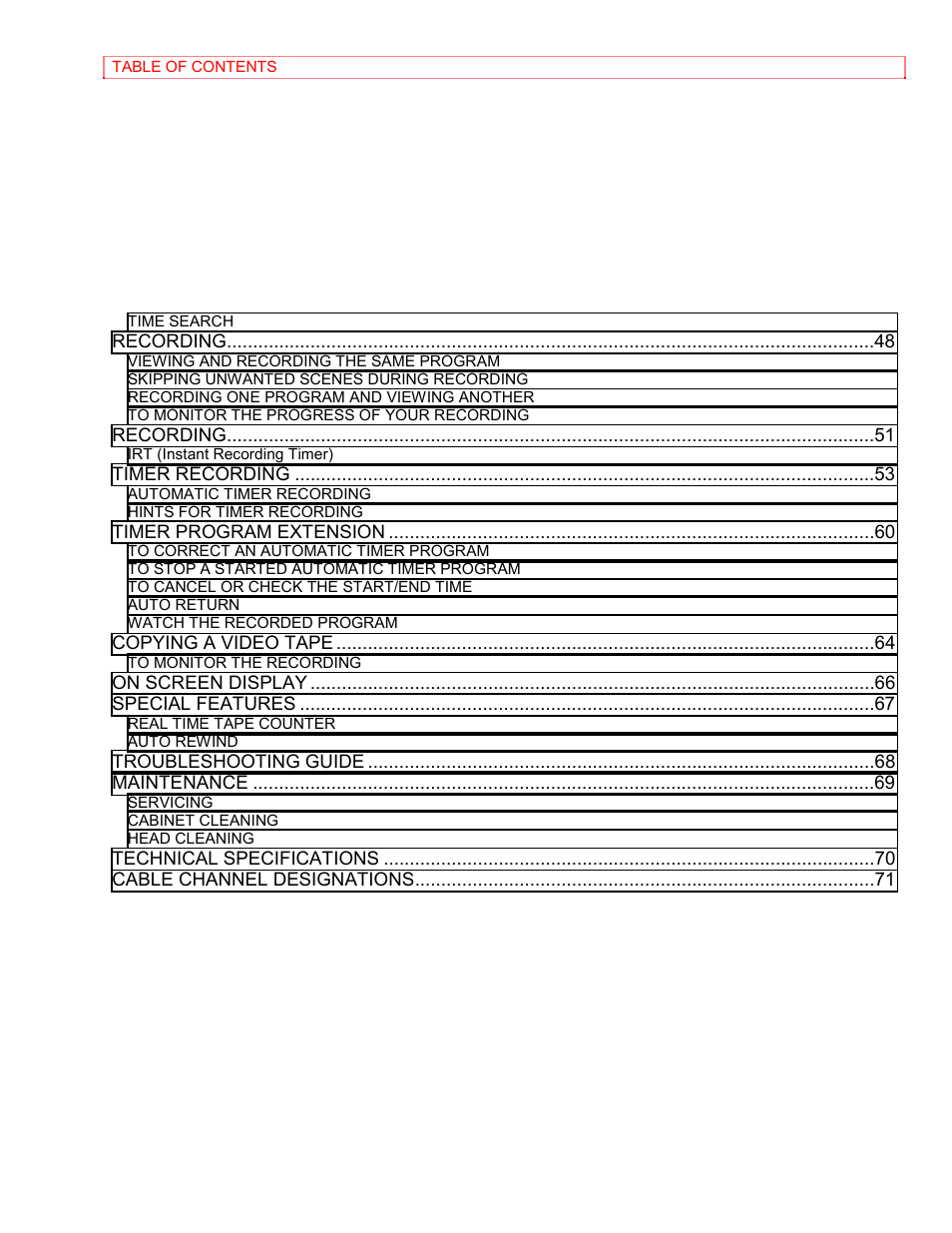 Hitachi VT-MX4410A User Manual | Page 3 / 72