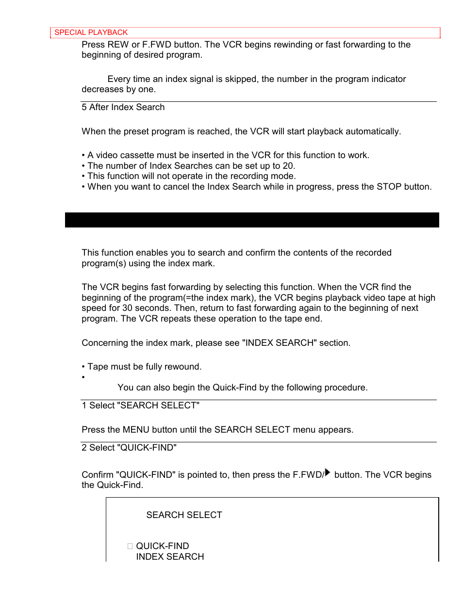 Quick-find | Hitachi VT-MX4410A User Manual | Page 45 / 72