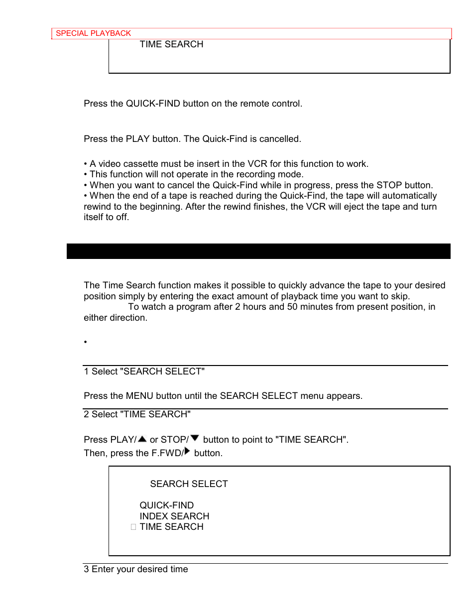 To skip to the beginning of next program, To view at normal speed, Time search | Hitachi VT-MX4410A User Manual | Page 46 / 72