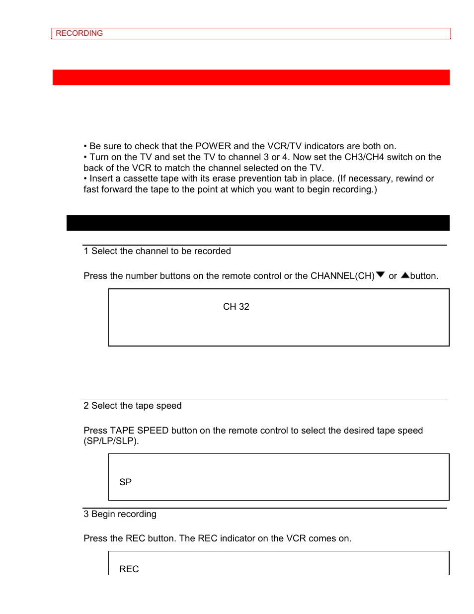 Recording, Viewing and recording the same program | Hitachi VT-MX4410A User Manual | Page 48 / 72
