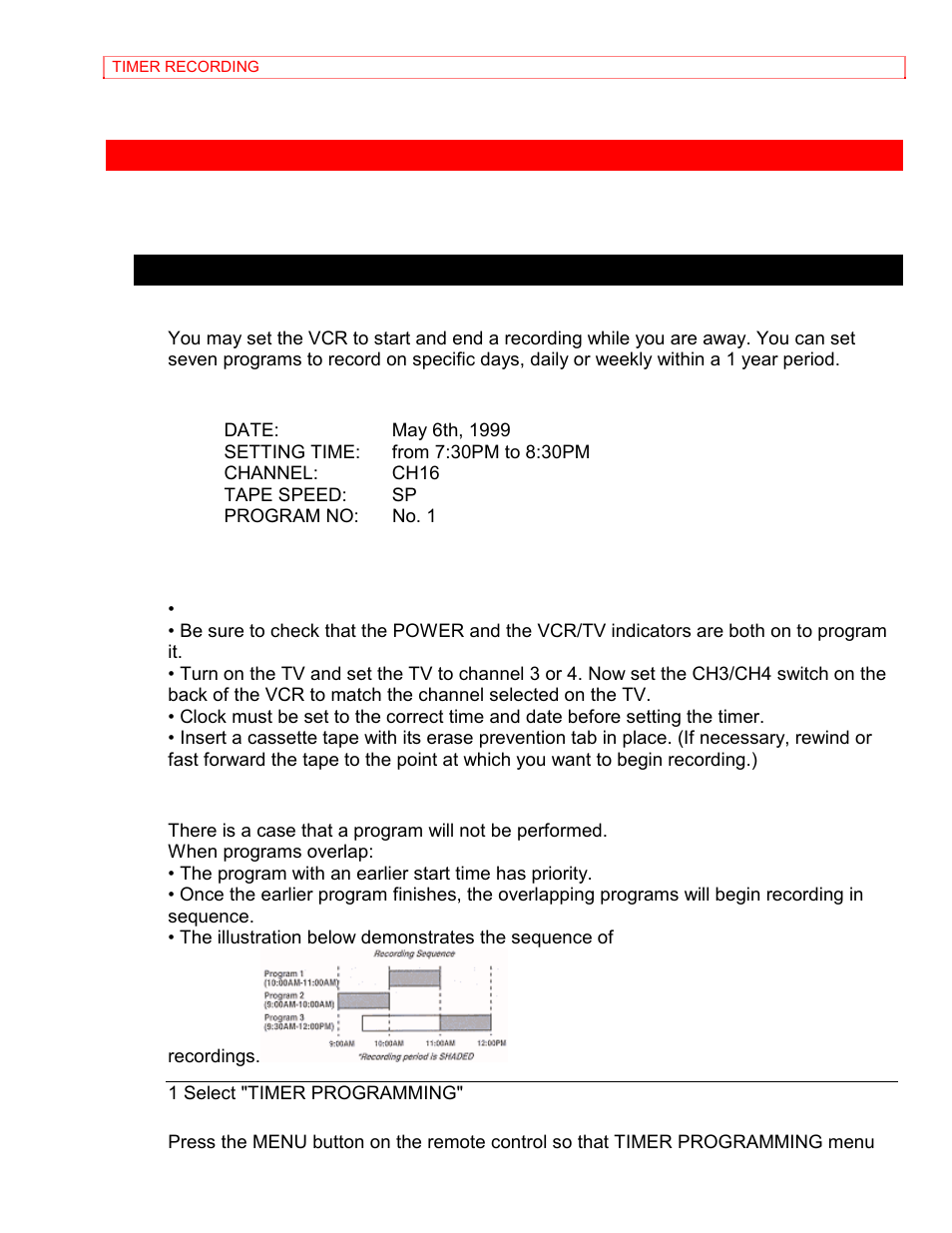 Timer recording, Automatic timer recording | Hitachi VT-MX4410A User Manual | Page 53 / 72