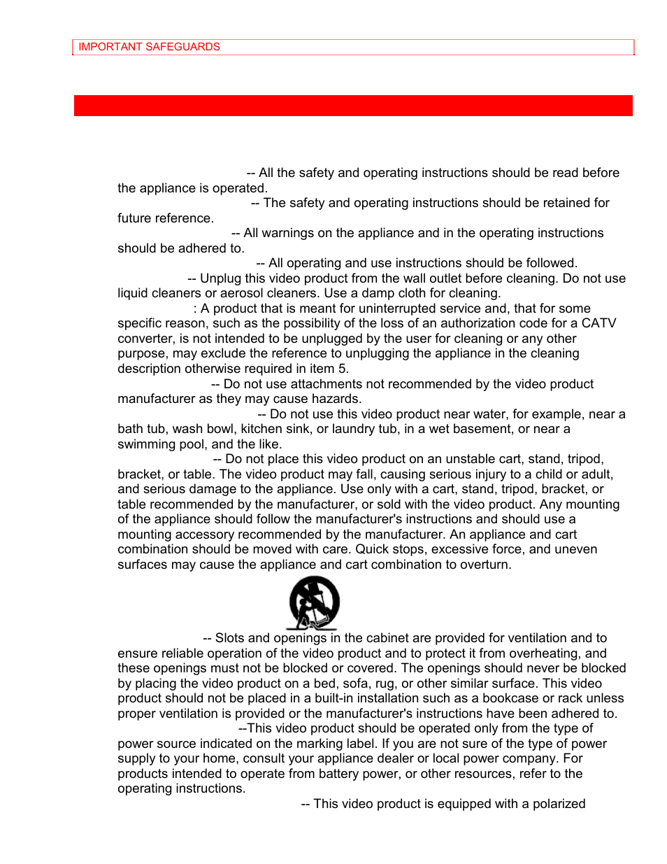 Important safeguards | Hitachi VT-MX4410A User Manual | Page 6 / 72