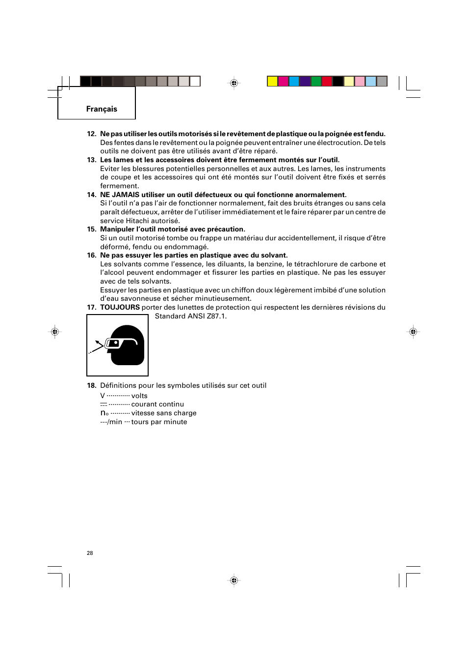 Hitachi VARIABLE SPEED DV 14DV User Manual | Page 28 / 68