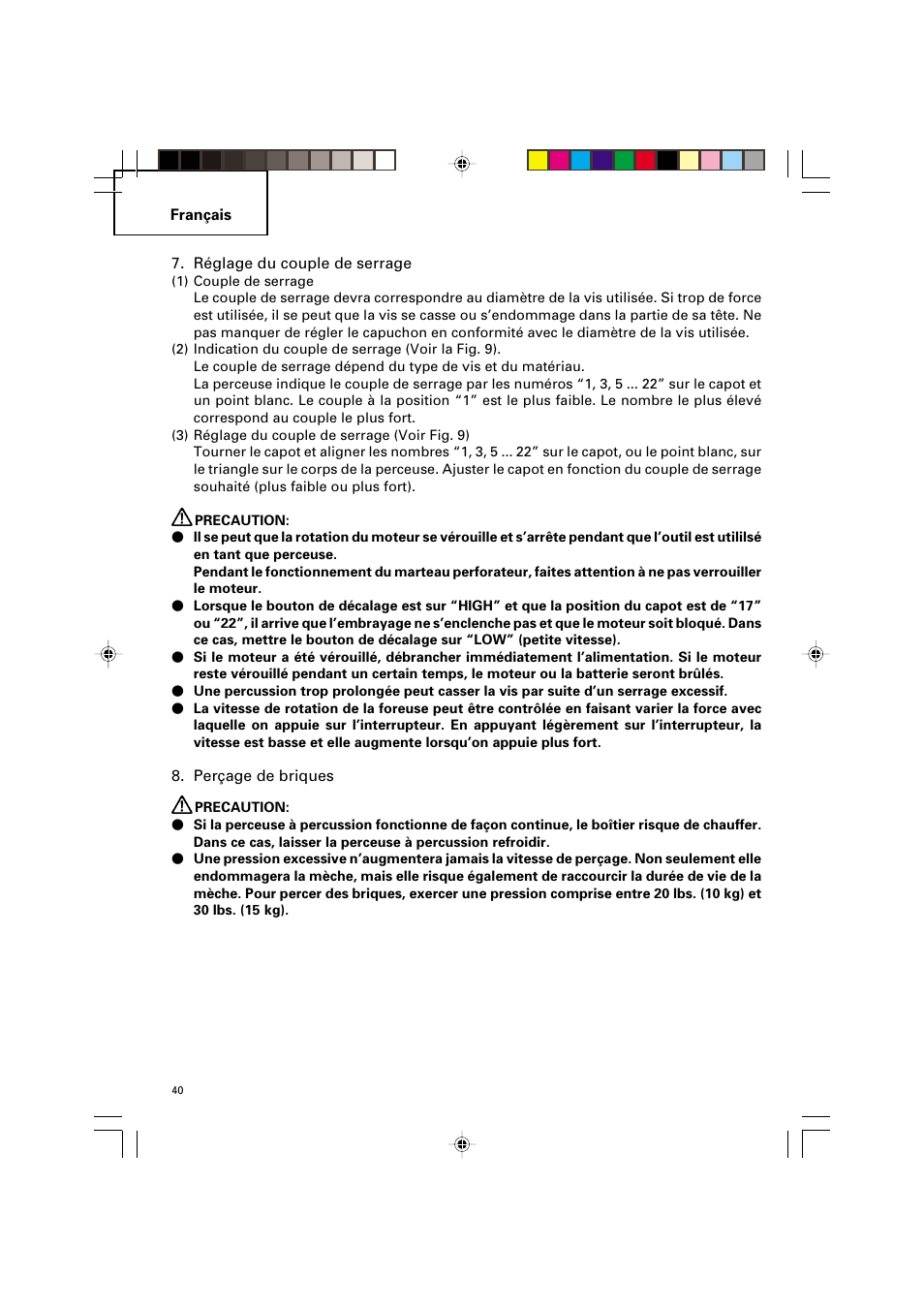 Hitachi VARIABLE SPEED DV 14DV User Manual | Page 40 / 68