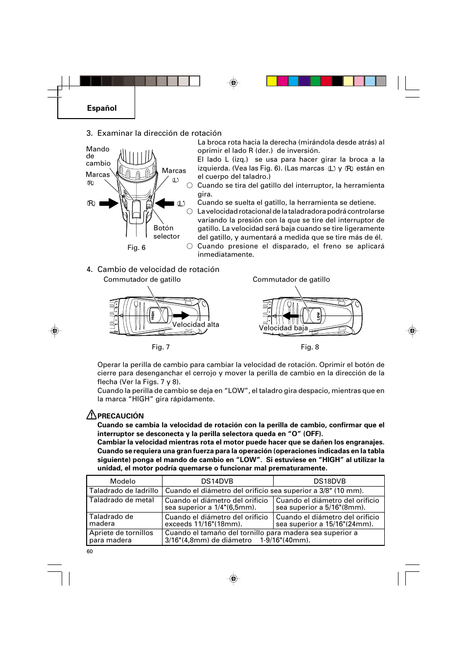 Hitachi VARIABLE SPEED DV 14DV User Manual | Page 60 / 68