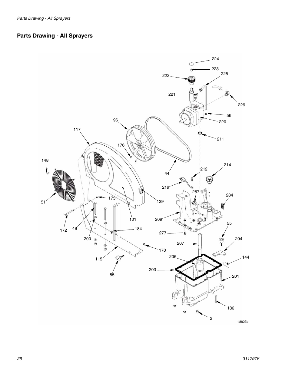 Parts drawing - all sprayers | Hitachi GH 300 User Manual | Page 26 / 34