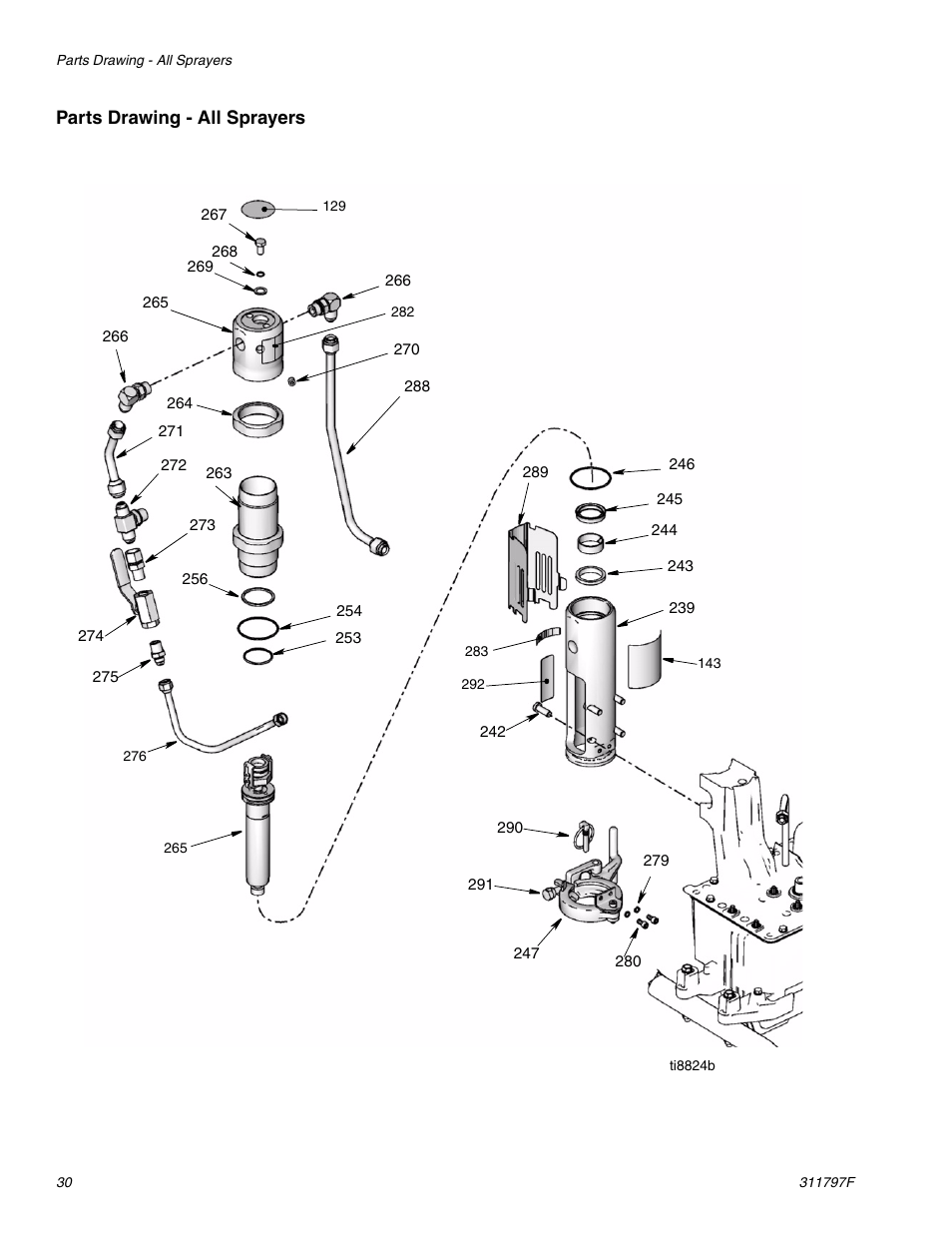 Parts drawing - all sprayers | Hitachi GH 300 User Manual | Page 30 / 34