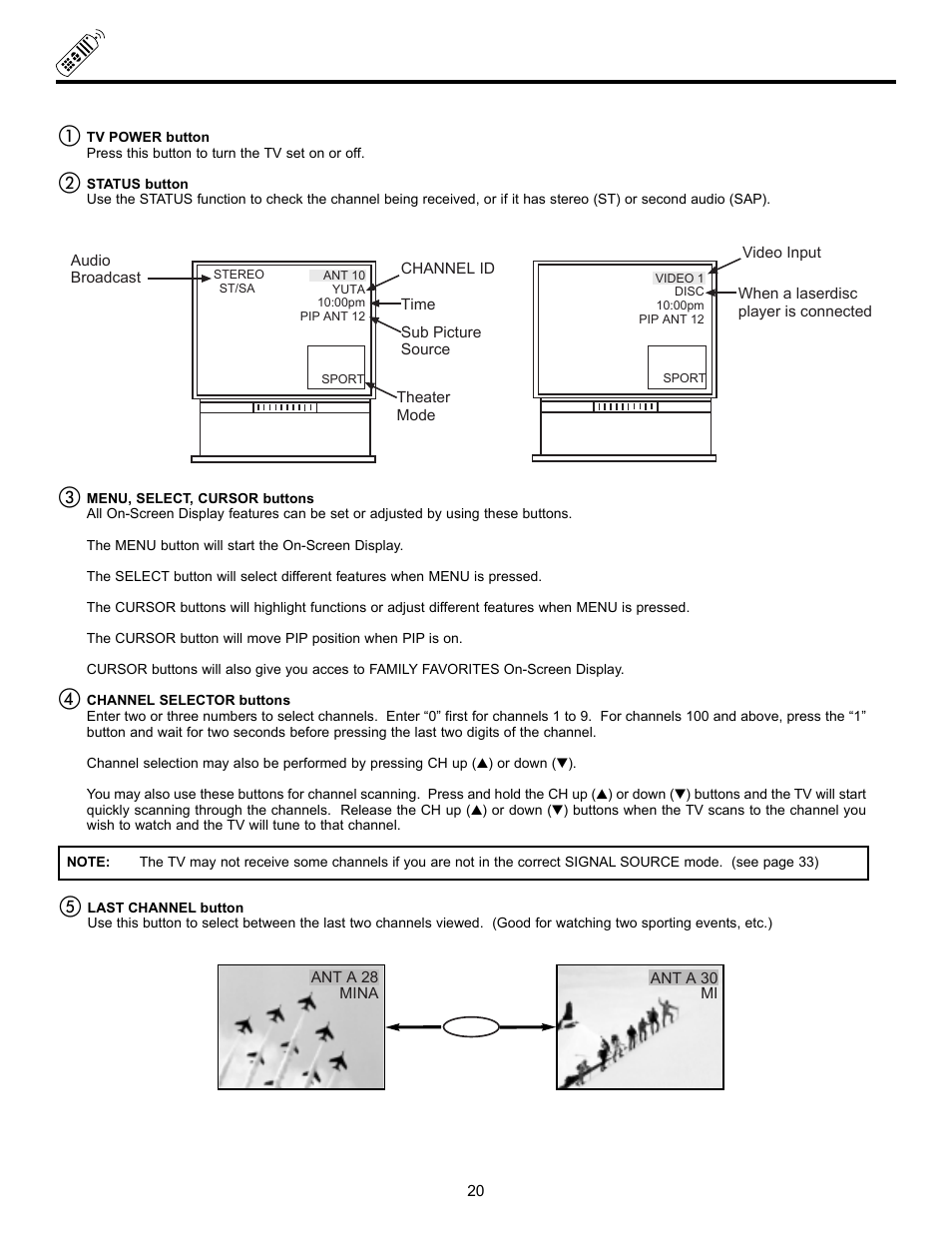 How to use the remote to control your tv | Hitachi DX Series 50DX10B User Manual | Page 20 / 60