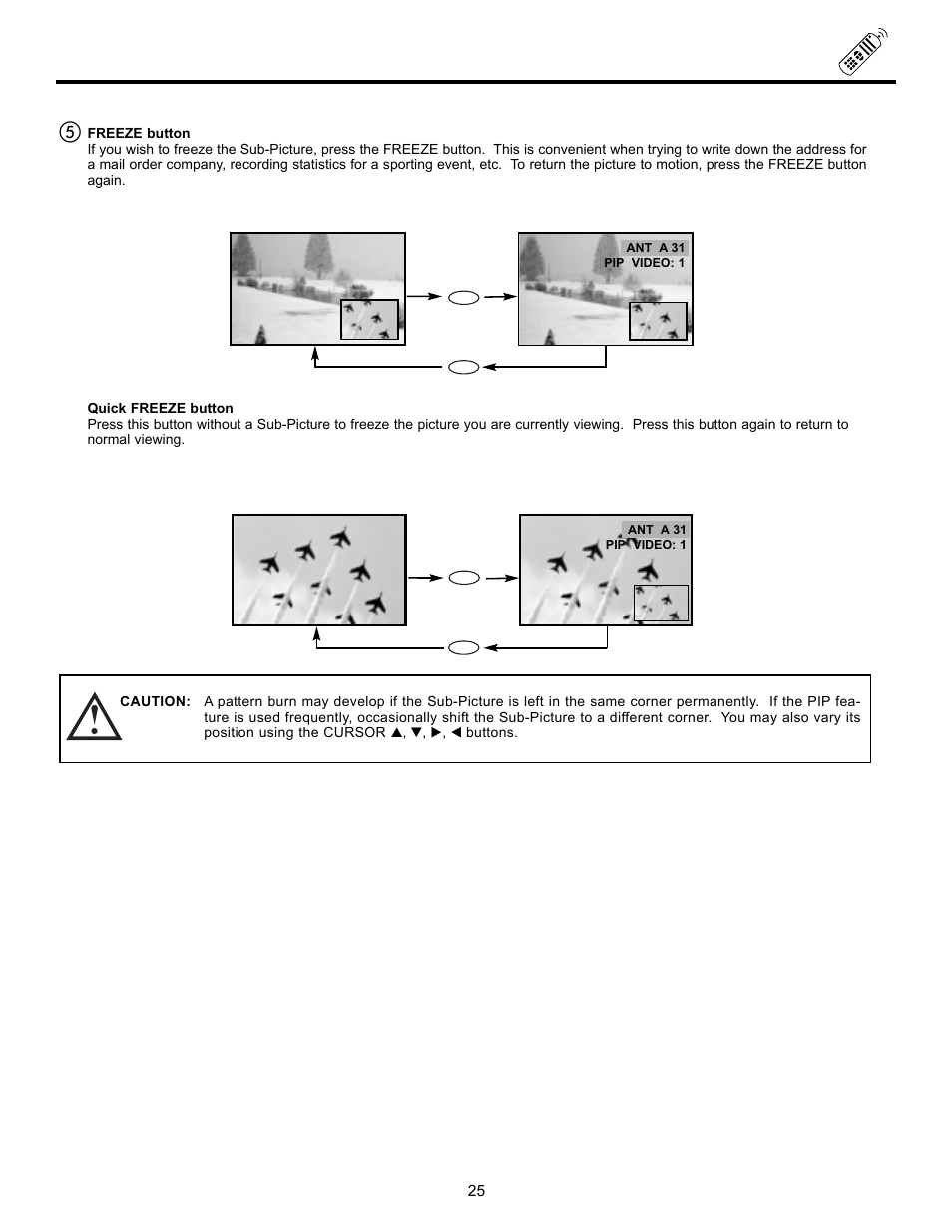 Picture-in-picutre (pip) | Hitachi DX Series 50DX10B User Manual | Page 25 / 60