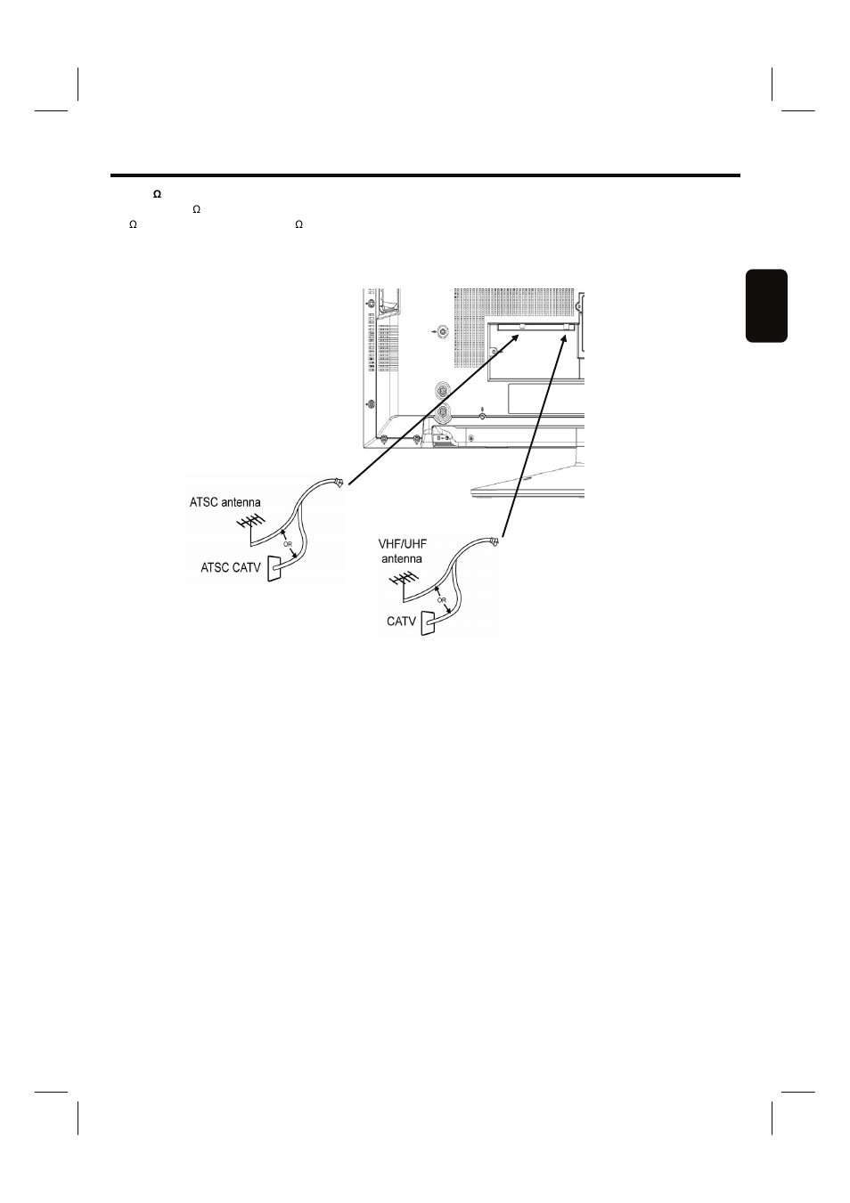 Antenna connections to rear panel jacks | Hitachi 35HDL52 User Manual | Page 12 / 52