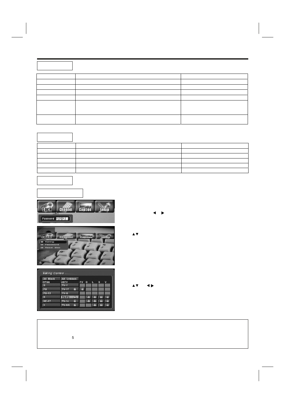 Setting up your dtv, Caption setup lock | Hitachi 35HDL52 User Manual | Page 43 / 52