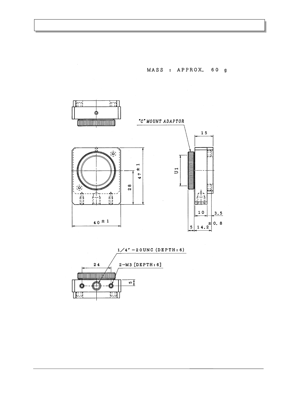 Options, Mount adapter la-ir20 | Hitachi Infrared B/W Camera Module BE-IR20 User Manual | Page 19 / 22