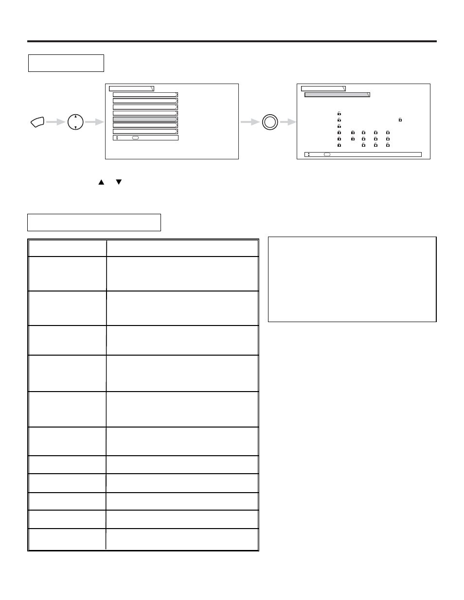 Locks, Tv-y tv-y7 tv-g tv-pg tv-14 tv-ma | Hitachi 32HDT20 User Manual | Page 51 / 83