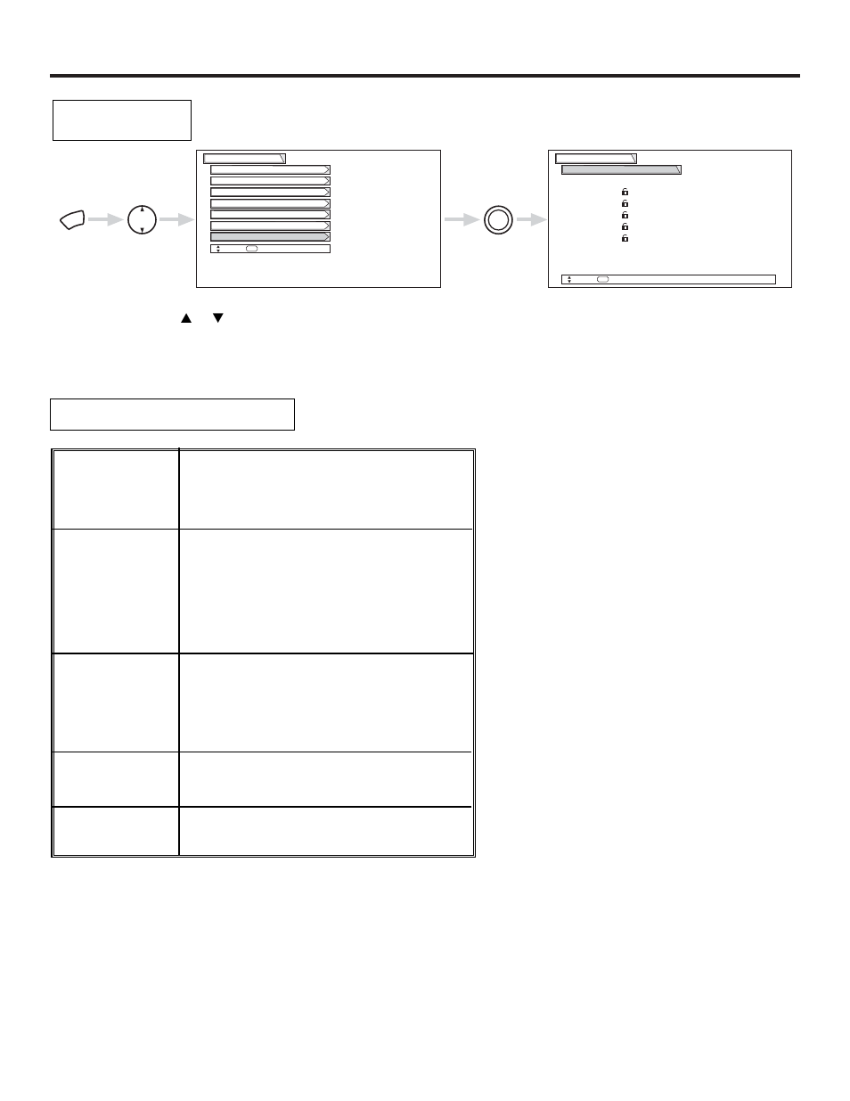 Locks, Canadian ratings (frn), Canadian ratings french chart | Hitachi 32HDT20 User Manual | Page 53 / 83