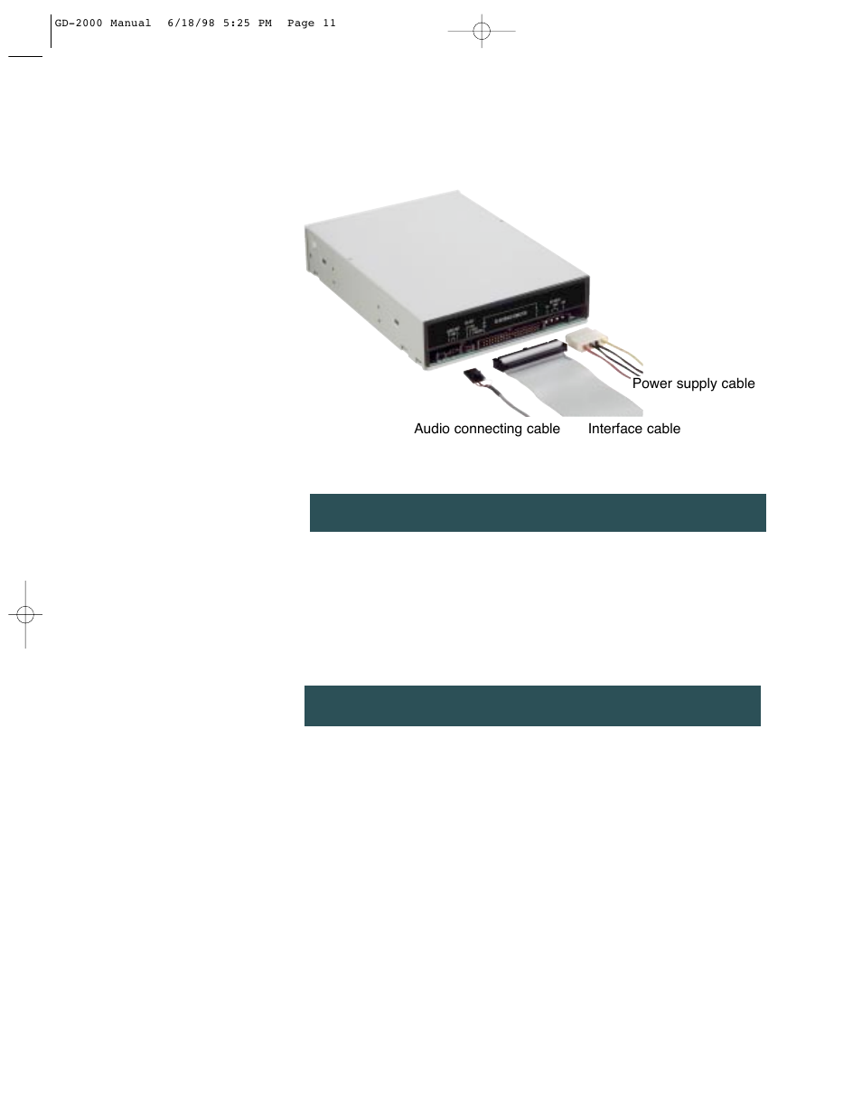 Software installation, Drive operation | Hitachi GD-2000 User Manual | Page 11 / 15