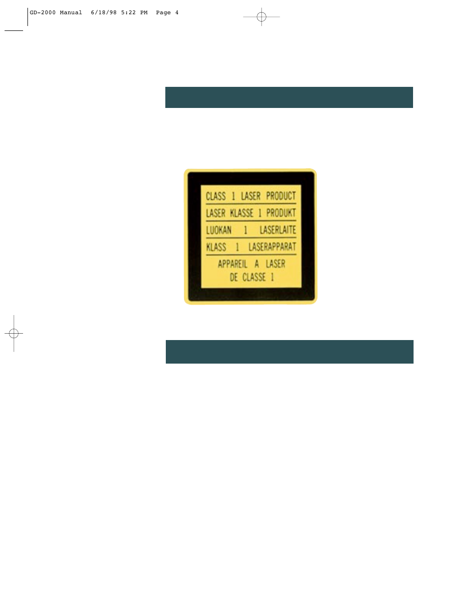 Labeling, Important safeguards | Hitachi GD-2000 User Manual | Page 4 / 15
