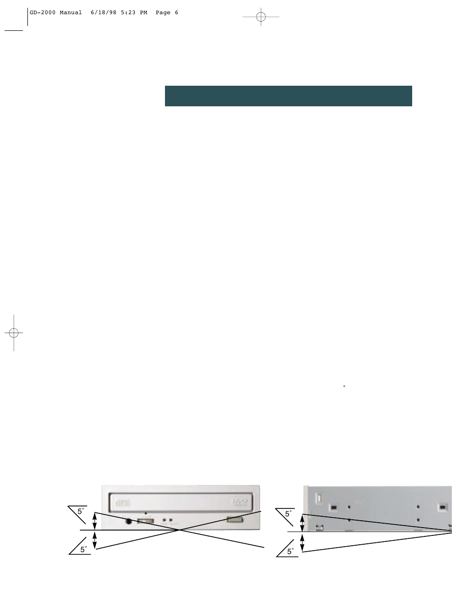 Precautions for use | Hitachi GD-2000 User Manual | Page 6 / 15