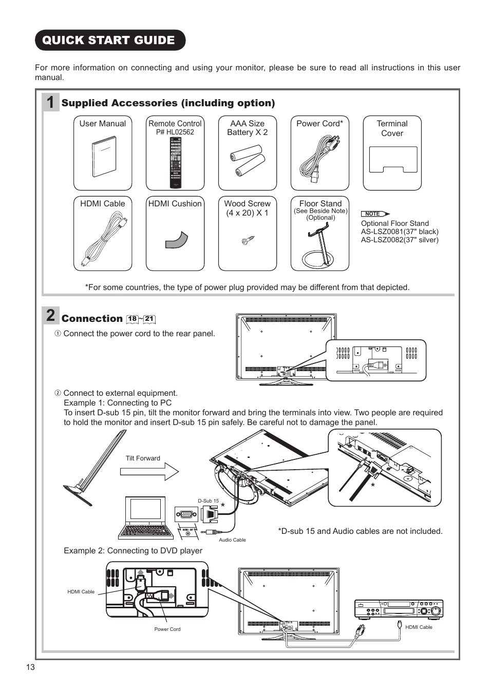 Quick start guide | Hitachi UT42V702 User Manual | Page 14 / 56