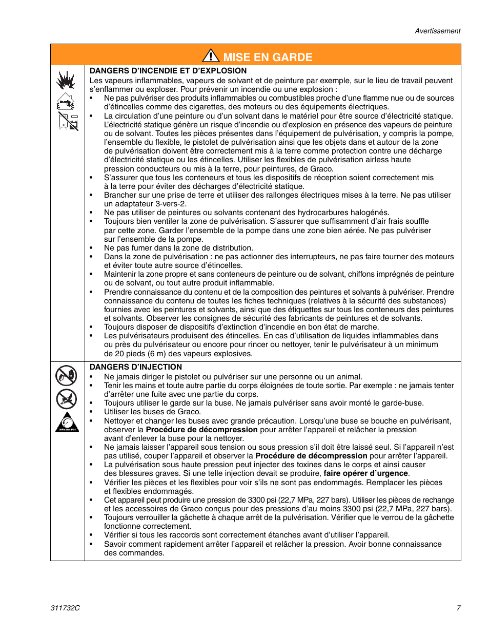 Mise en garde | Hitachi 390 User Manual | Page 7 / 40