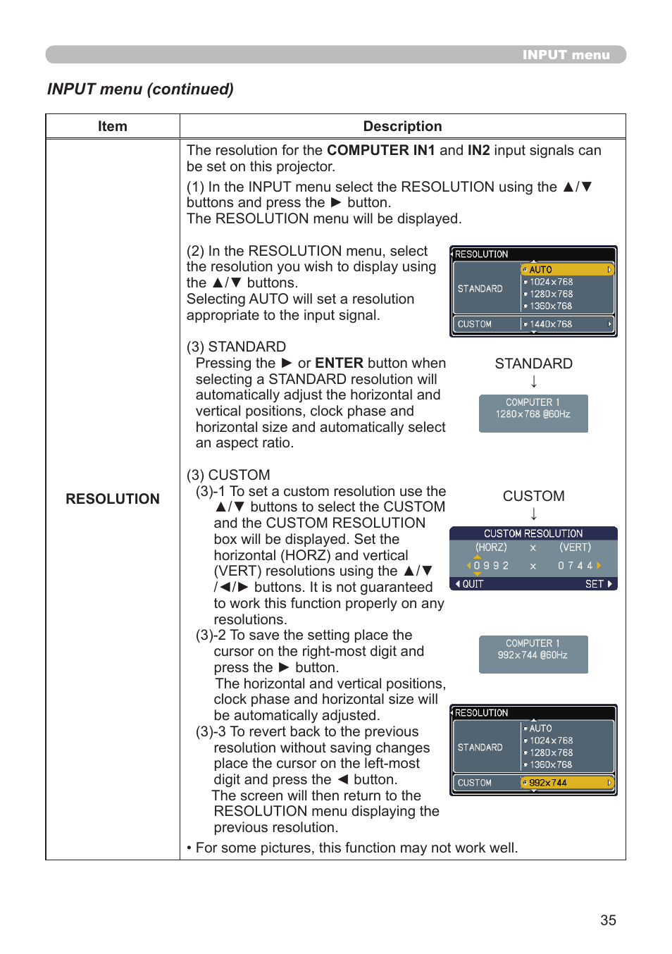 Hitachi CP-A52 User Manual | Page 35 / 71