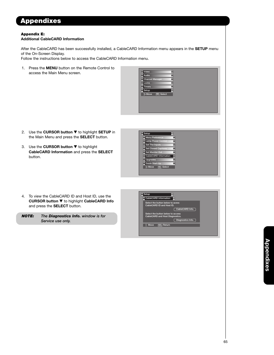 Appendixes | Hitachi 50VF820 User Manual | Page 65 / 72