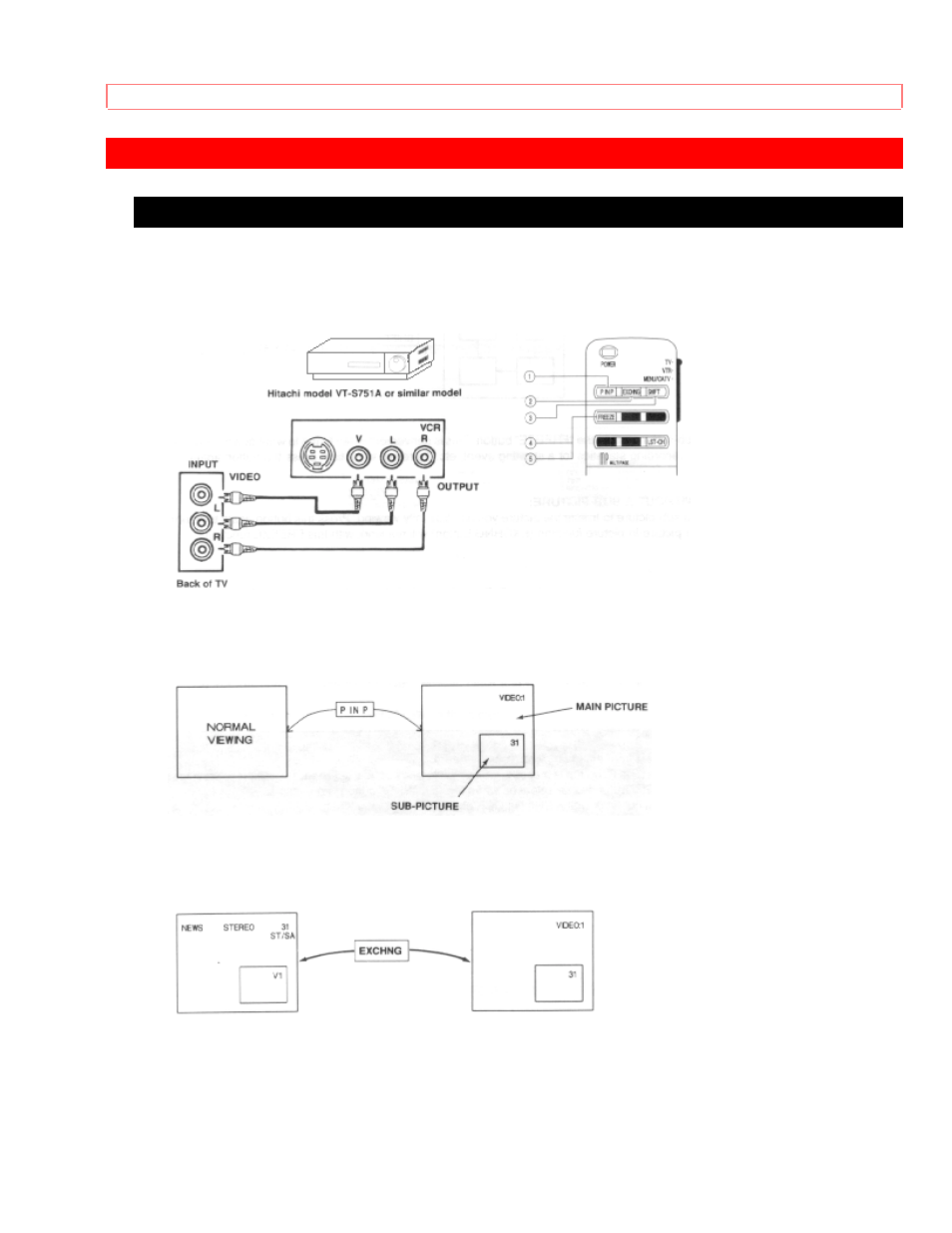 Picture-in-picture functions (31kx41k), P in p button | Hitachi 31KX41K User Manual | Page 30 / 47