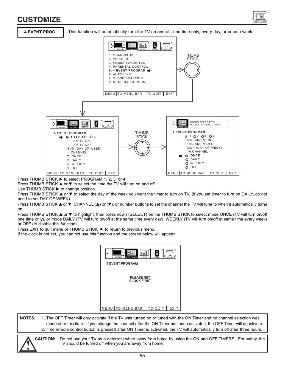 Customize | Hitachi 53SWX01W  EN User Manual | Page 55 / 76