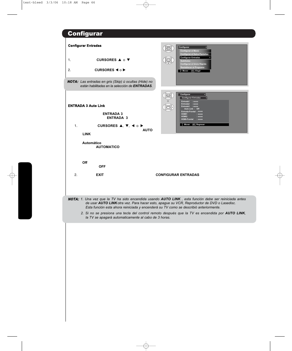 Configurar | Hitachi P50H401 User Manual | Page 116 / 144
