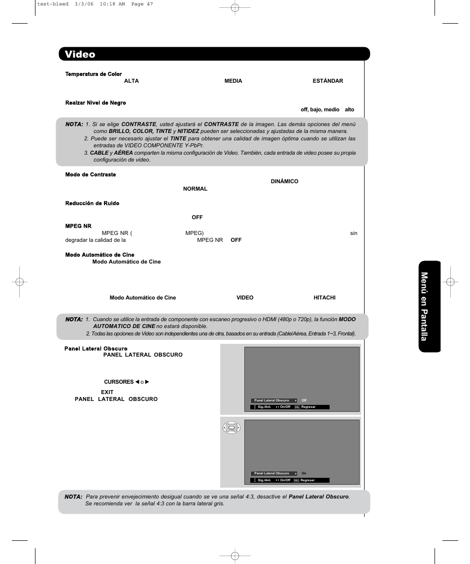 Video | Hitachi P50H401 User Manual | Page 99 / 144