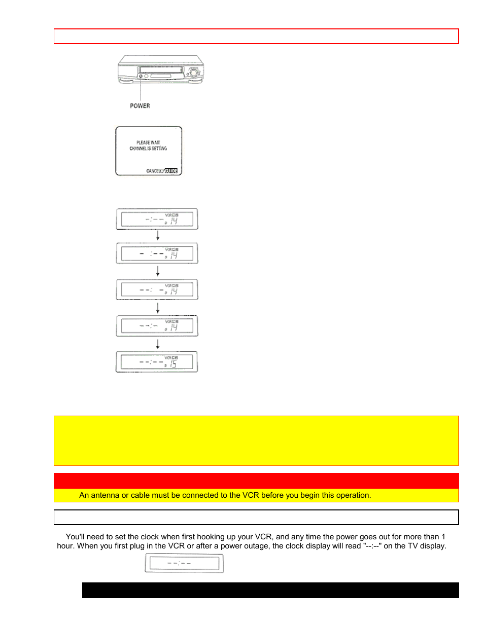 Setting the clock, Tips to set the clock | Hitachi VT-FX6407AS User Manual | Page 20 / 77