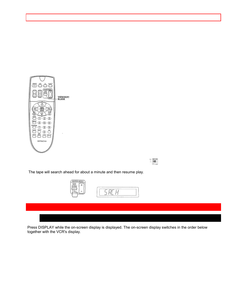 Viewing the on-screen display | Hitachi VT-FX6407AS User Manual | Page 41 / 77