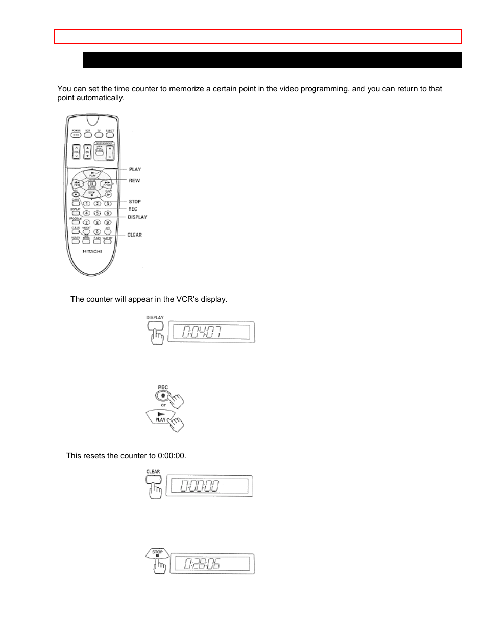 To find specific sections on a tape | Hitachi VT-FX6407AS User Manual | Page 43 / 77