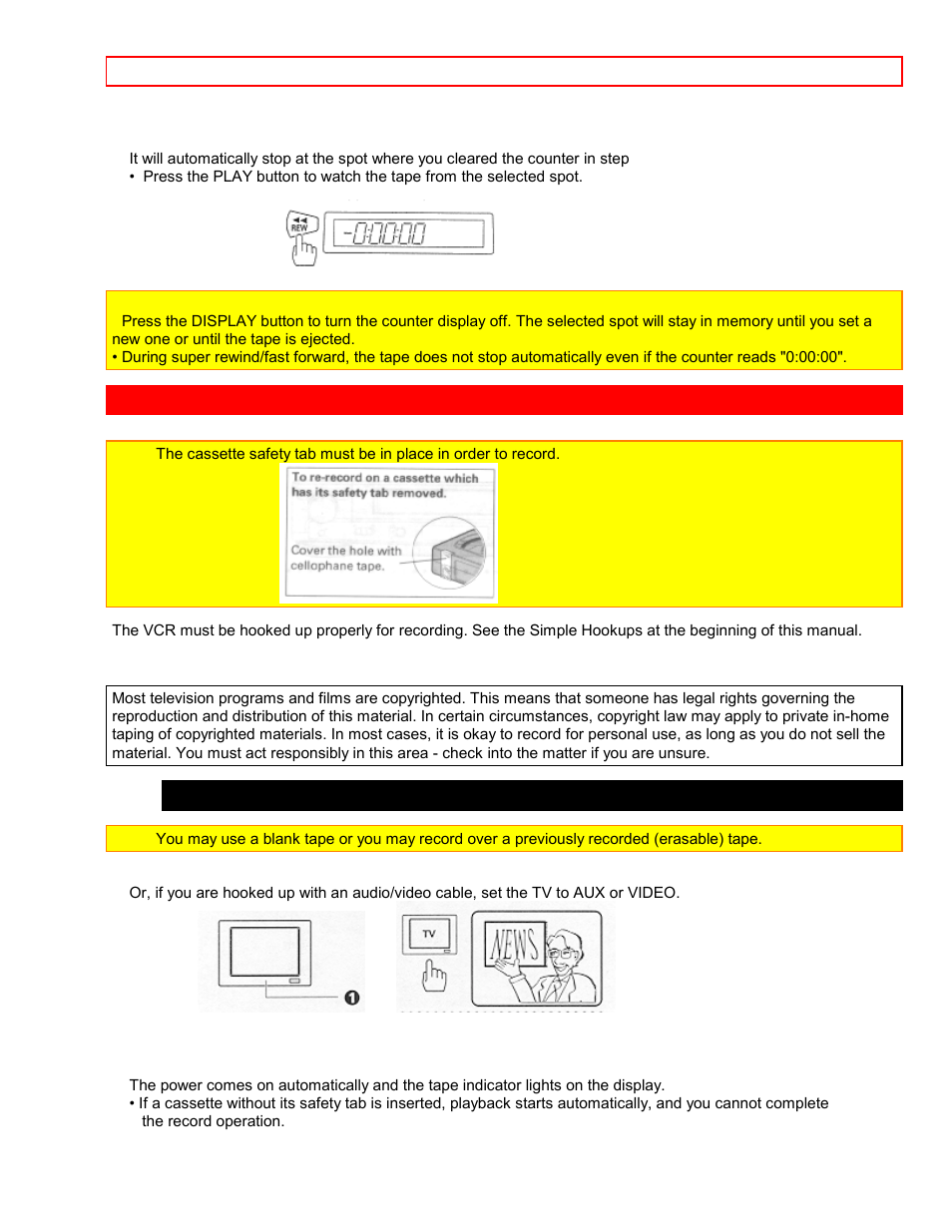 Recording a program, Basic recording steps, Before you record | Hitachi VT-FX6407AS User Manual | Page 44 / 77