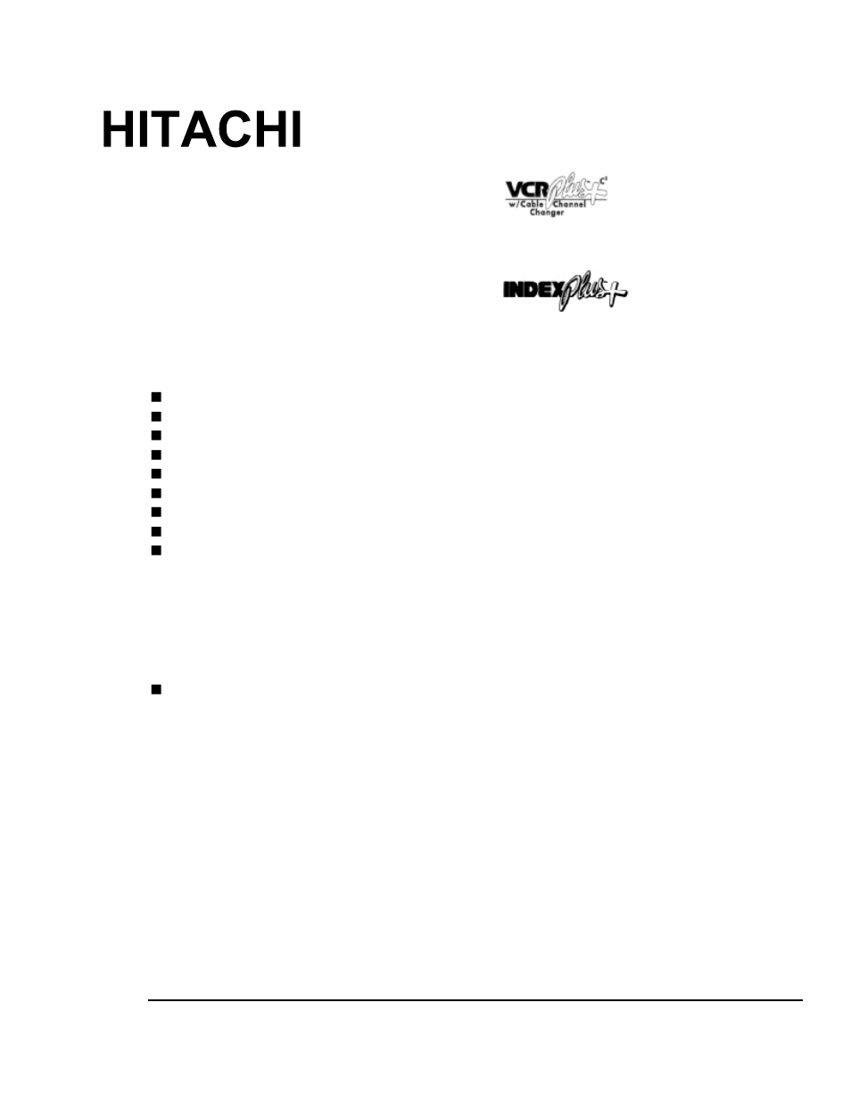 Hitachi VT-FX616A User Manual | 61 pages