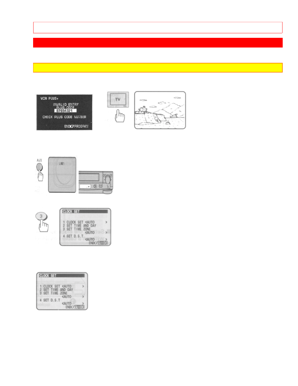 Setting the clock -automatic mode with cable box | Hitachi VT-UX615A User Manual | Page 26 / 83