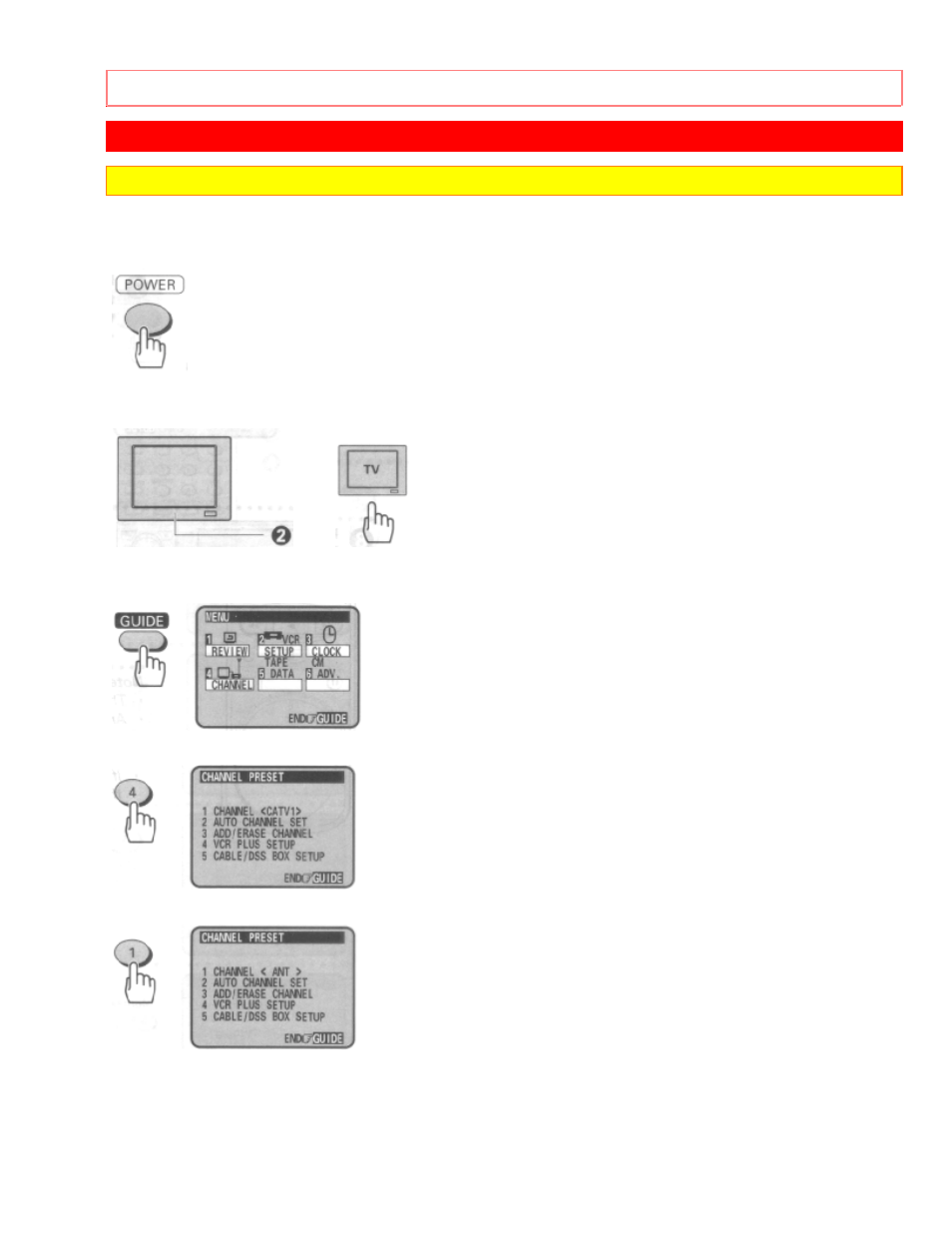 Pre-tuning the vcr tuner | Hitachi VT-UX615A User Manual | Page 32 / 83