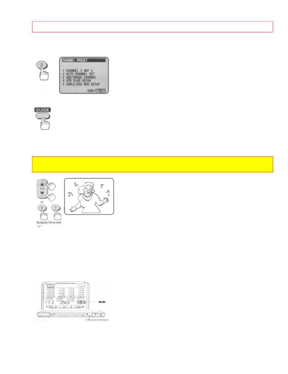 Pre-tuning the vcr tuner | Hitachi VT-UX615A User Manual | Page 33 / 83