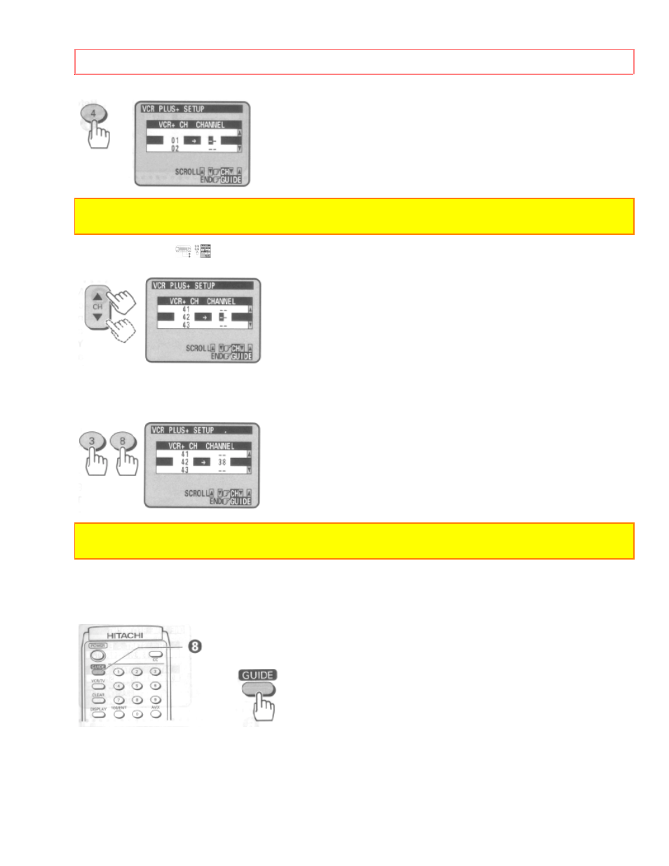 Using the vcr plus+ system to record a program, Easy delayed recording with the vcr plus+ system | Hitachi VT-UX615A User Manual | Page 69 / 83