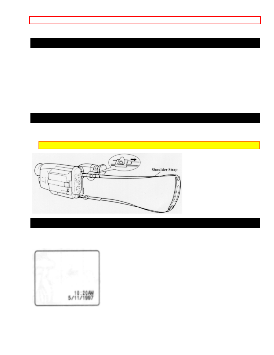 Optional rf adapter, Attaching the shoulder strap, Lens cap using the lens cap string | Removing the lens cap | Hitachi VM-H725LA User Manual | Page 11 / 59