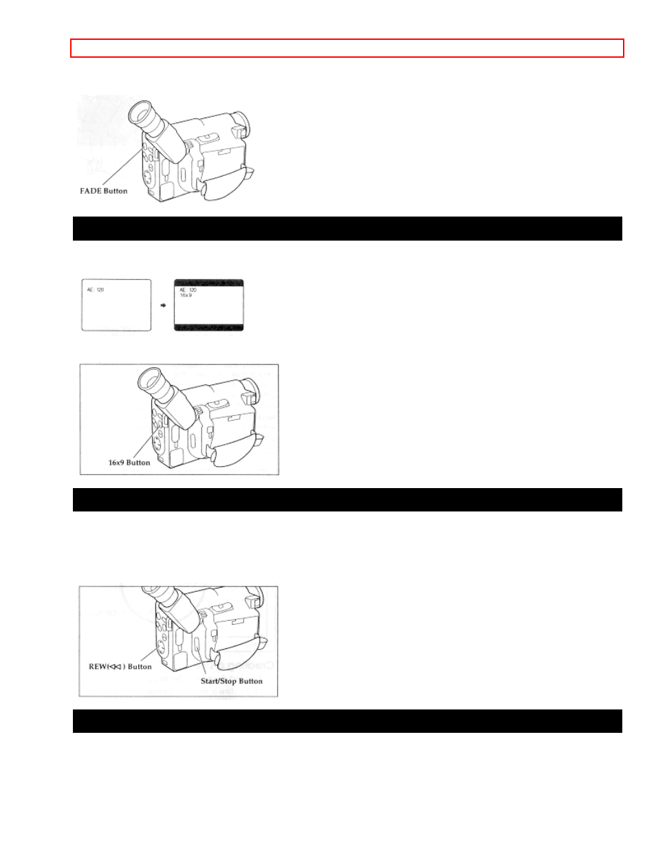 Using 16x9 using instant review using quick edit, Using 16x9, Using instant review | Using quick edit | Hitachi VM-H725LA User Manual | Page 39 / 59