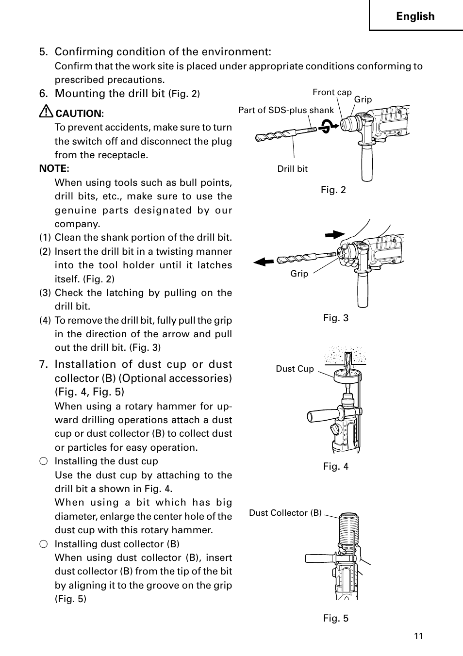 Hitachi DH 24PC2 User Manual | Page 11 / 76