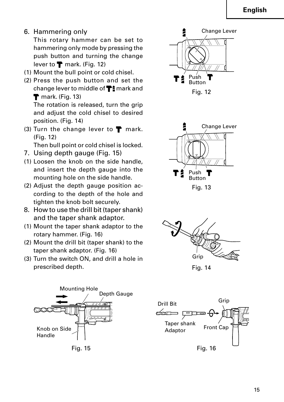 Hitachi DH 24PC2 User Manual | Page 15 / 76
