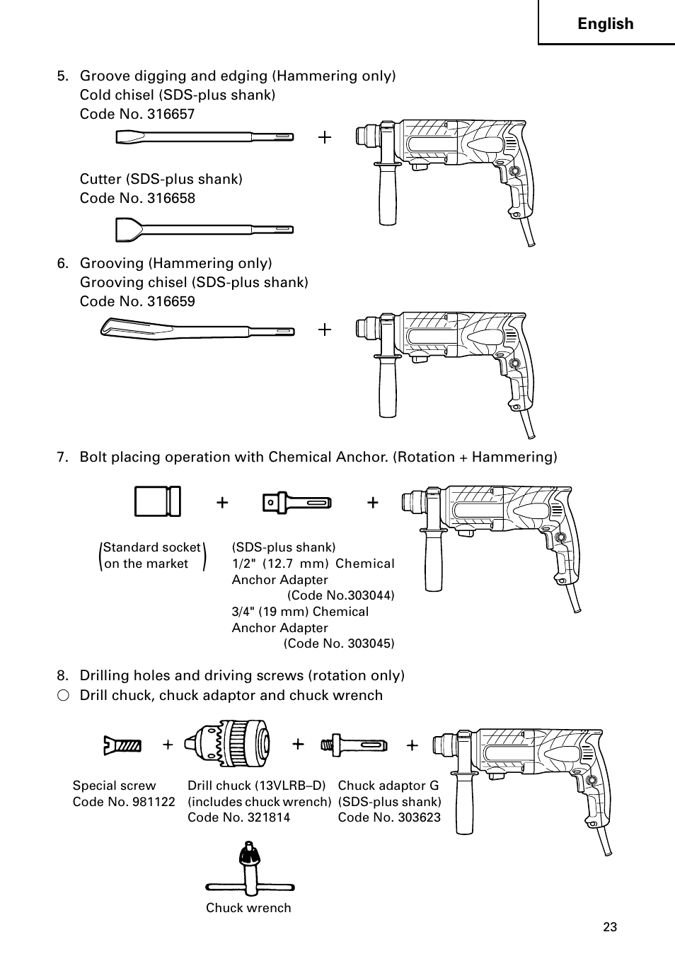 Hitachi DH 24PC2 User Manual | Page 23 / 76