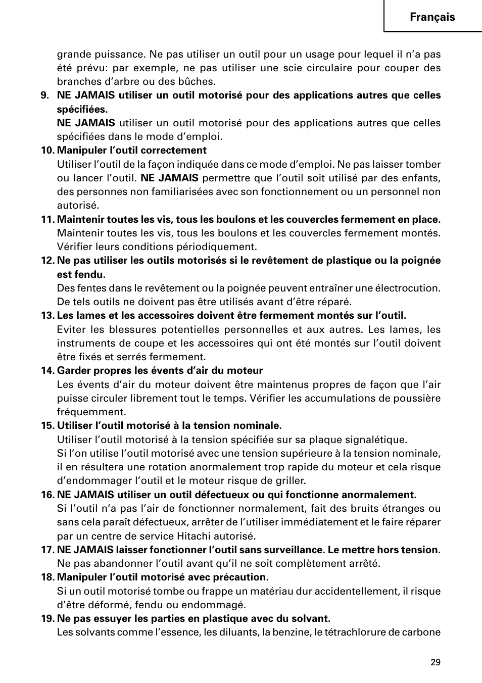 Hitachi DH 24PC2 User Manual | Page 29 / 76