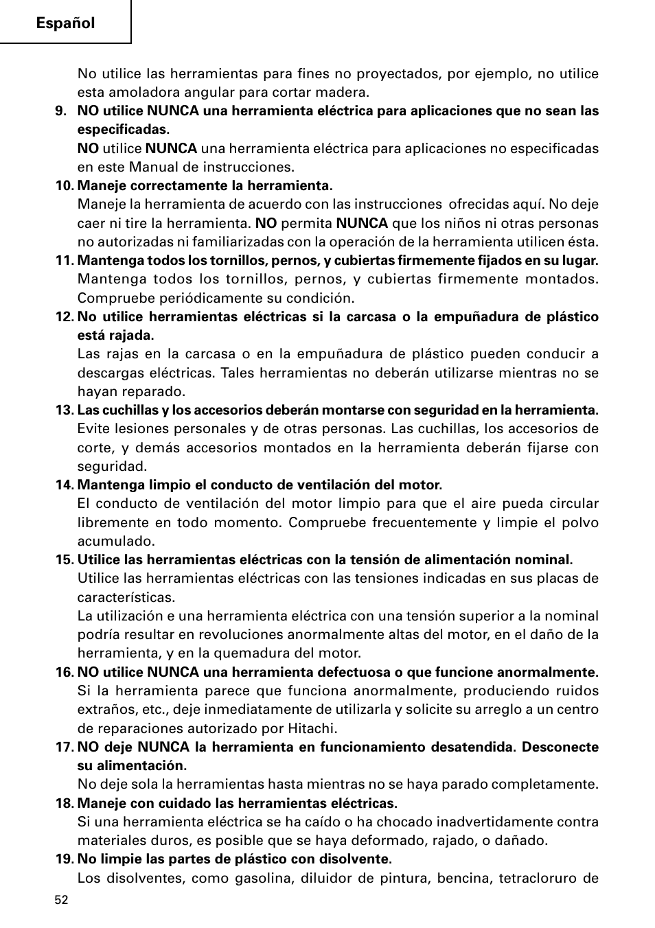 Hitachi DH 24PC2 User Manual | Page 52 / 76