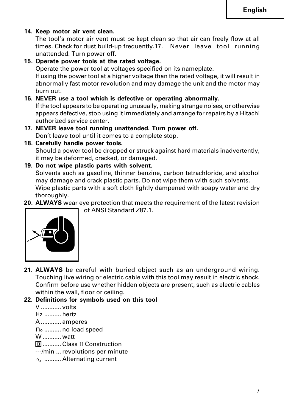 Hitachi DH 24PC2 User Manual | Page 7 / 76